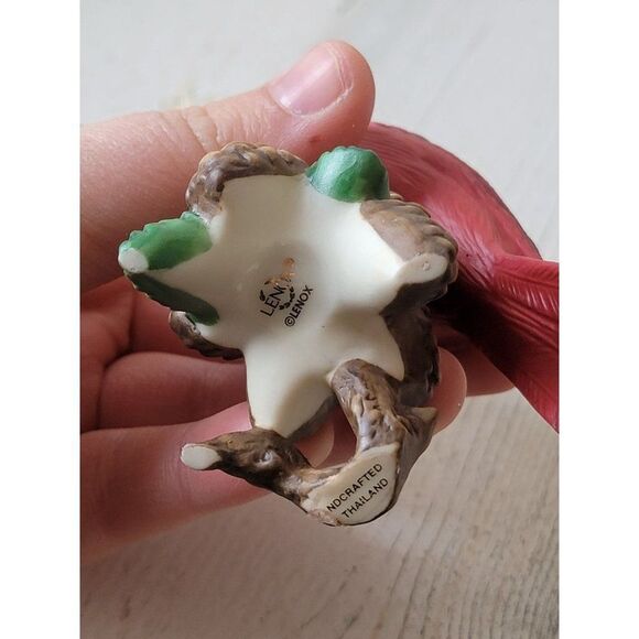 Lenox red cardinal bird ornament Pinecone Xmas decor - Picture 5 of 5